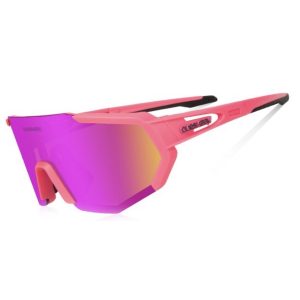 QUESHARK Pink Cycling Glasses